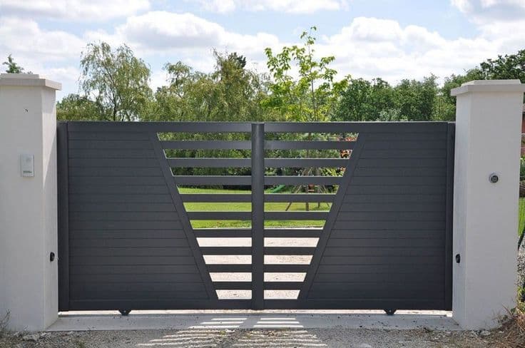 V shaped alu clad gate
